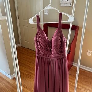 Elegant Mauve Sleeveless Dress